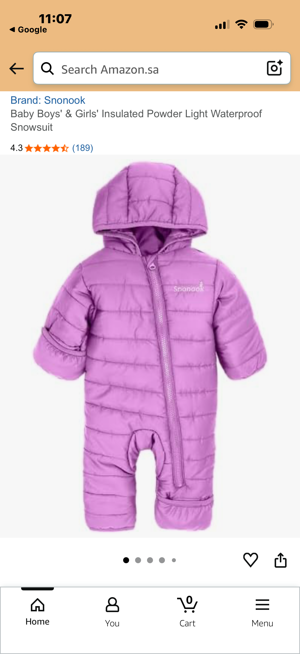 Snonook body snowsuit 3-6m